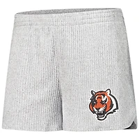 Women's Concepts Sport Gray Cincinnati Bengals Juniper Long Sleeve Hoodie Top & Shorts Set