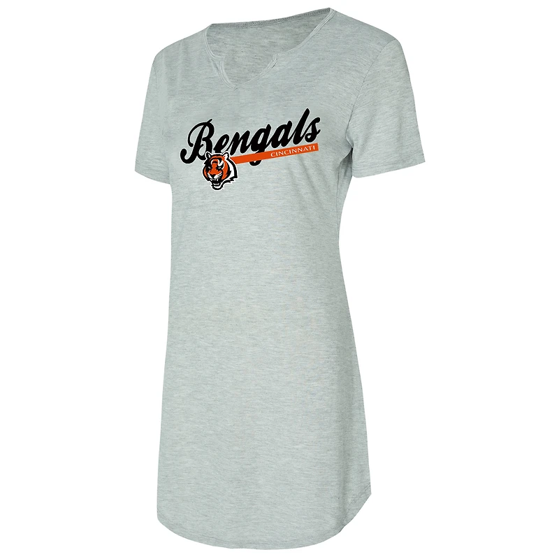 Women's Concepts Sport Gray Cincinnati Bengals Petition Knit Nightshirt