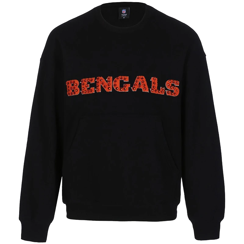 Sweat-shirt à bijoux en chenille noir Cuce pour femme des Bengals de Cincinnati