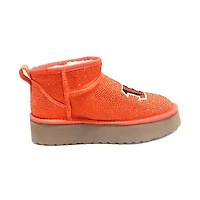 Women's Cuce Orange Cincinnati Bengals Crystal Platform Boots