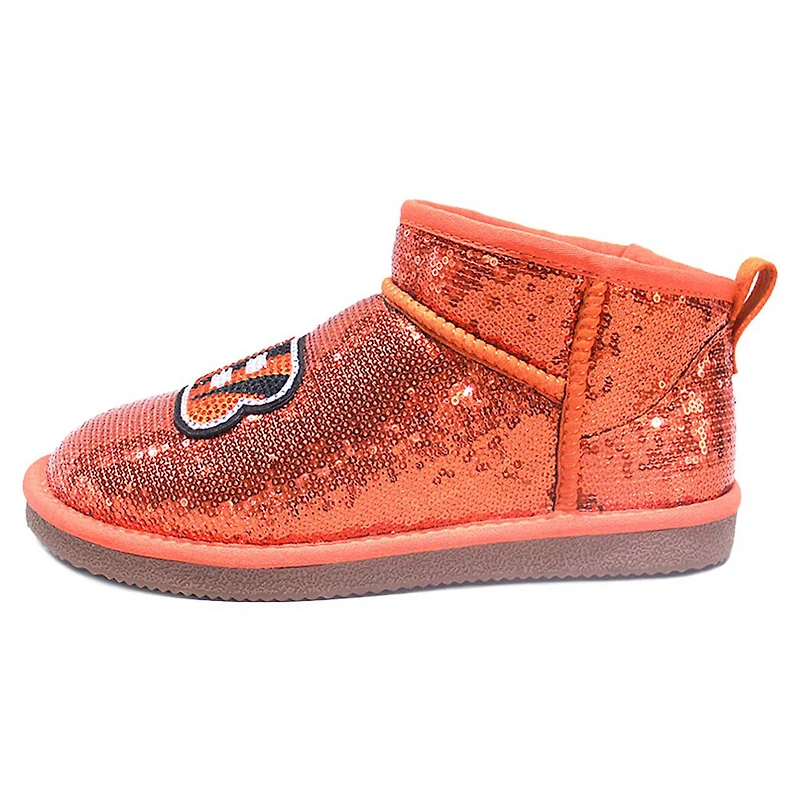 Bottines à paillettes Cuce Orange Cincinnati Bengals pour femmes