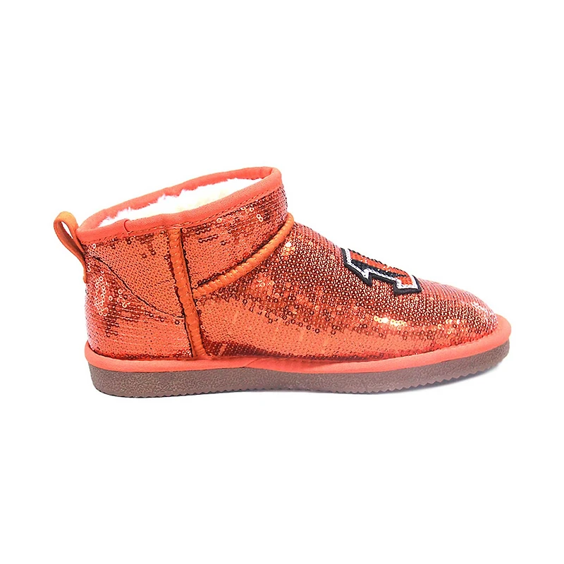 Bottines à paillettes Cuce Orange Cincinnati Bengals pour femmes