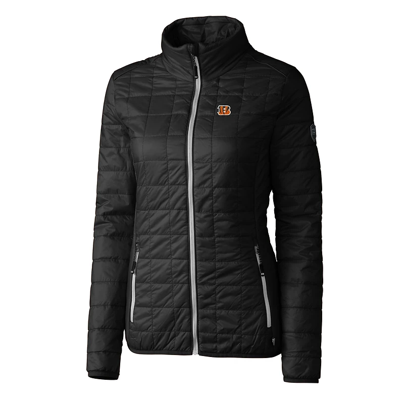 Doudoune isolante entièrement zippée Rainier PrimaLoft Eco pour femme, noire, Cutter & Buck, Cincinnati Bengals