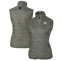 Women's Cutter & Buck Heather Gray Cincinnati Bengals Rainier PrimaLoft Eco Insulated Full-Zip Puffer Vest