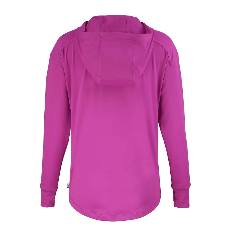 Women's Cutter & Buck Pink Cincinnati Bengals Daybreak Eco Recycled Half-Zip Hoodie