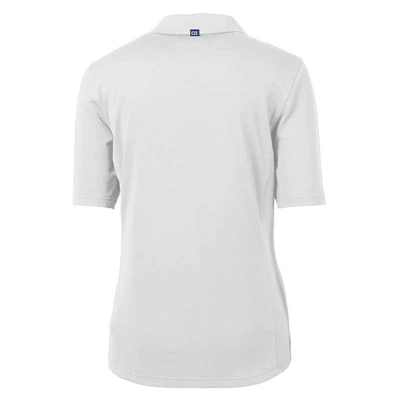Polo blanc piqué recyclé pour femme Cutter & Buck, logo rétro des Bengals de Cincinnati