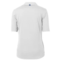 Polo blanc piqué recyclé pour femme Cutter & Buck, logo rétro des Bengals de Cincinnati
