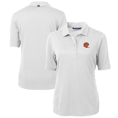 Polo blanc piqué recyclé pour femme Cutter & Buck, logo rétro des Bengals de Cincinnati