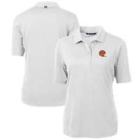 Polo blanc piqué recyclé pour femme Cutter & Buck, logo rétro des Bengals de Cincinnati