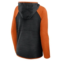 Sweat à capuche zippé raglan noir/orange Cincinnati Bengals Redzone End Around Pass pour femme