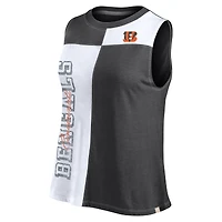 Débardeur color block Fanatics pour femmes, noir/blanc, Cincinnati Bengals