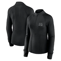 Veste zippée quart de tour Cincinnati Bengals Elements noire Fanatics pour femme