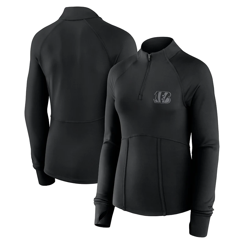 Veste zippée quart de tour Cincinnati Bengals Elements noire Fanatics pour femme