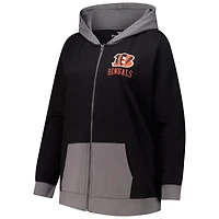 Women's Fanatics  Black Cincinnati Bengals Hit It Full-Zip Hoodie