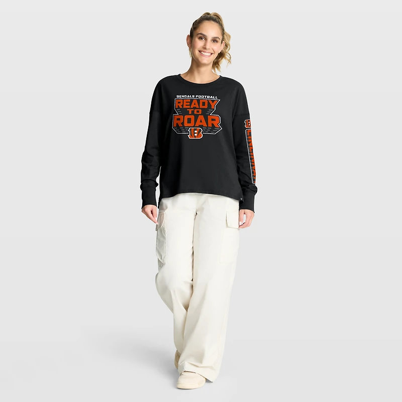 Women's Fanatics Black Cincinnati Bengals Hometown Legacy Long Sleeve T-Shirt
