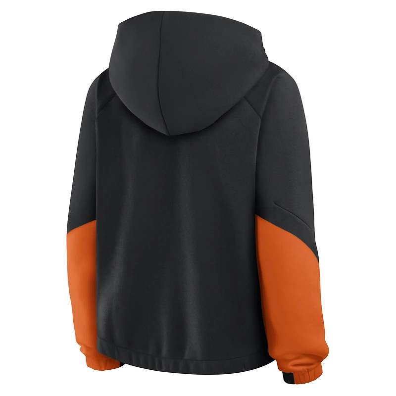 Sweat à capuche surdimensionné Redzone Bubble Screen pour femmes Fanatics Black Cincinnati Bengals