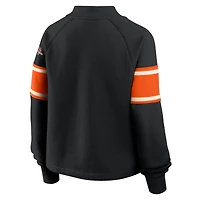 Pull surdimensionné à col montant Fanatics pour femme, noir, des Bengals de Cincinnati