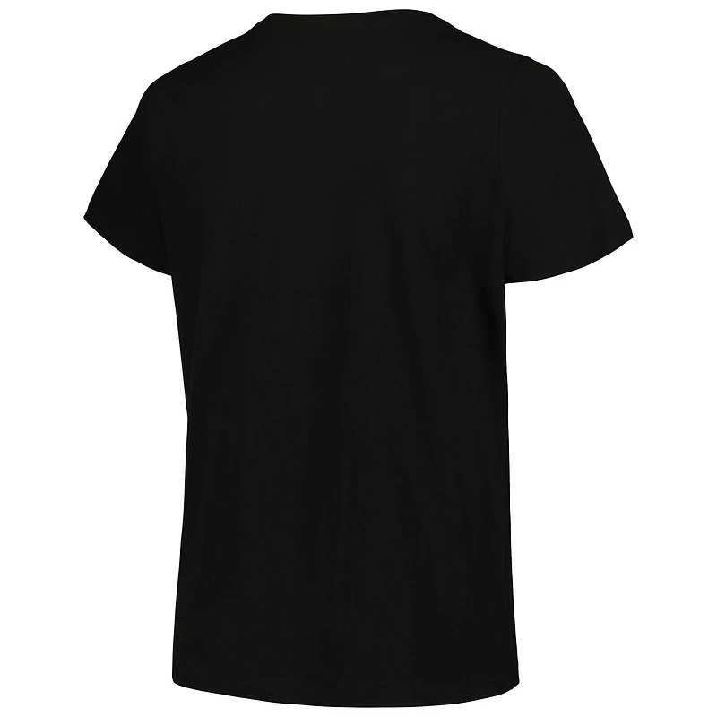 T-shirt noir grande taille Fanatics pour femmes des Bengals de Cincinnati avec logo en forme d'arc