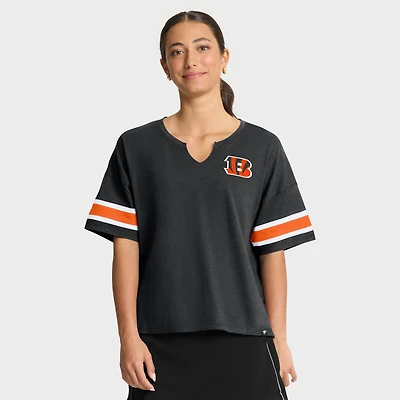Women's Fanatics Black Cincinnati Bengals Redzone Curl Route T-Shirt