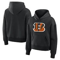 Women's Fanatics Black Cincinnati Bengals Relaxed High Hip Essential Legacy Hoodie
