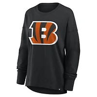 T-shirt à manches longues Fanatics Black Cincinnati Bengals pour femmes, coupe décontractée.
