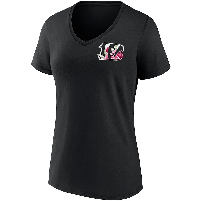 Women's Fanatics Black Cincinnati Bengals Team Mother's Day V-Neck T-Shirt
