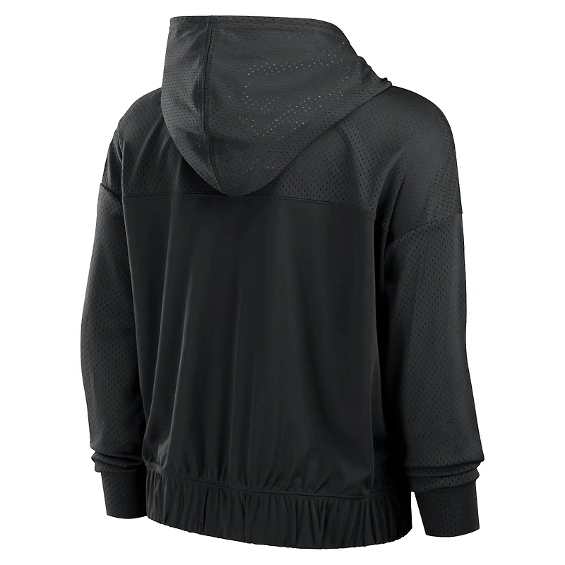 Women's  Fanatics College Black Cincinnati Bengals Script Lock Full-Zip Hoodie