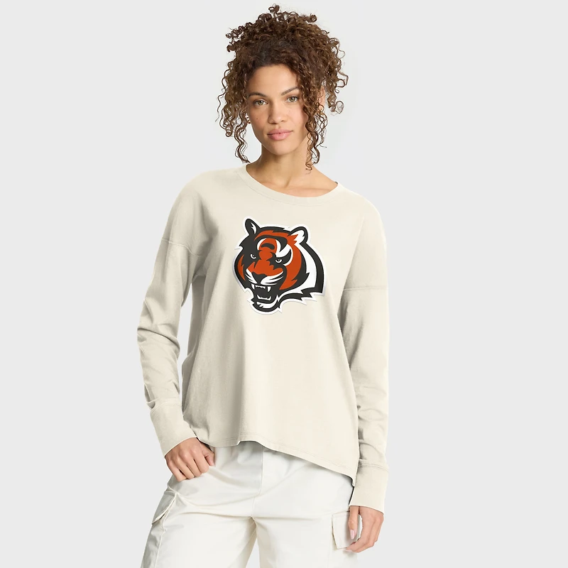 T-shirt à manches longues pour femme Fanatics Cream Cincinnati Bengals Dove Legacy