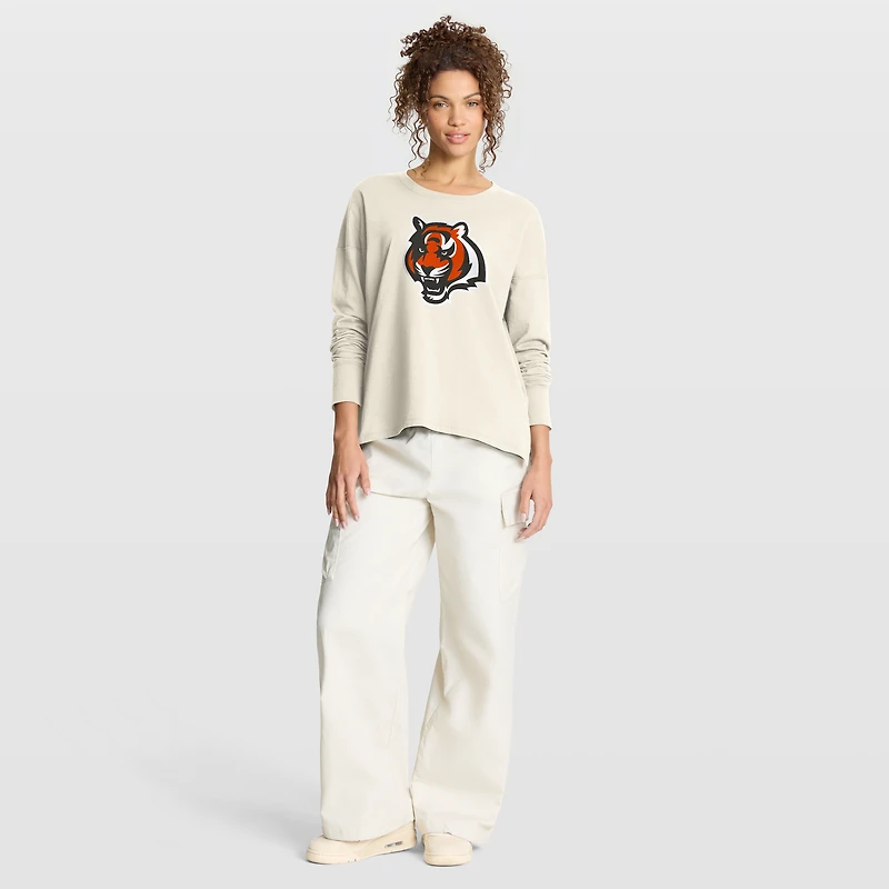 T-shirt à manches longues pour femme Fanatics Cream Cincinnati Bengals Dove Legacy