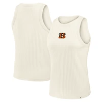Women's Fanatics Cream Cincinnati Bengals Star Play Tri-Blend Ribbed Tank Top