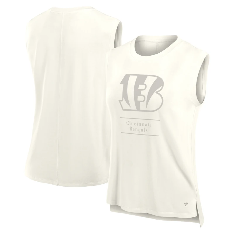 Débardeur Fanatics Cream Cincinnati Bengals Studio Embrace pour femme