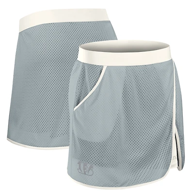 Jupe-short de bien-être Studio Fanatics pour femme, gris, Cincinnati Bengals