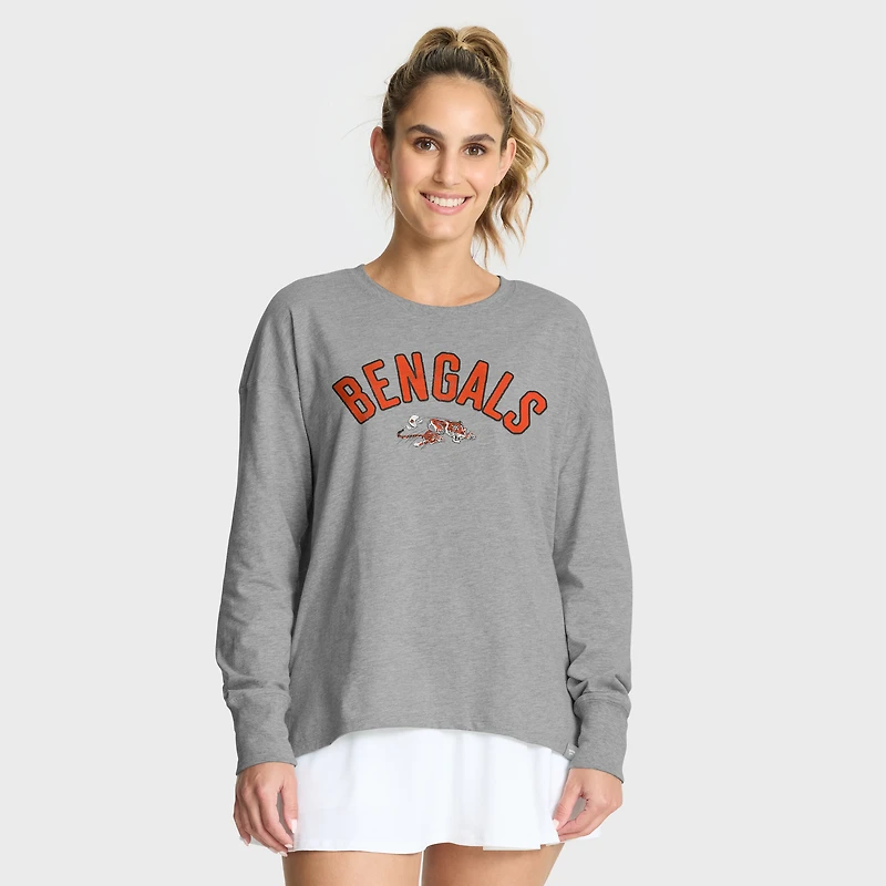 T-shirt à manches longues Fanatics Heather Grey pour femme, motif Hometown Legacy des Bengals de Cincinnati