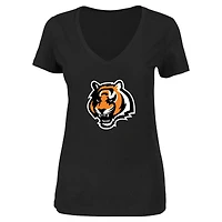 Women's Fanatics Ja'Marr Chase Black Cincinnati Bengals Plus Name & Number V-Neck T-Shirt
