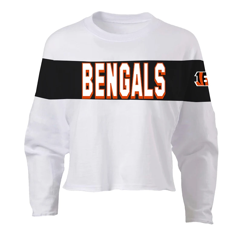 Women's Fanatics Joe Burrow Ash Cincinnati Bengals Plus Name & Number T-Shirt