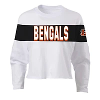 Women's Fanatics Joe Burrow Ash Cincinnati Bengals Plus Name & Number T-Shirt