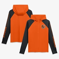 Women's Fanatics Orange/Black Cincinnati Bengals Cornerback Blitz​ Raglan Full-Zip Hoodie