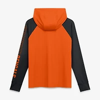 Sweat à capuche zippé raglan Fanatics orange/noir pour femme, modèle Cornerback Blitz des Bengals de Cincinnati