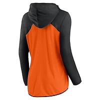 Women's Fanatics Orange/Black Cincinnati Bengals Script Full-Zip Hoodie
