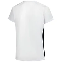 T-shirt à lacets et col en V paillettes pour femmes Fanatics White Cincinnati Bengals grande taille