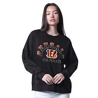 Sweat-shirt surdimensionné noir G-III 4Her pour femme de Carl Banks, motif Bengals Cincinnati