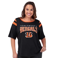Women's G-III 4Her by Carl Banks Black Cincinnati Bengals Plus Linebacker T-Shirt