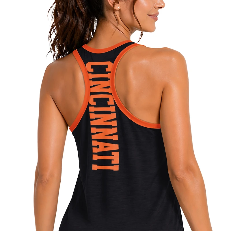 Women's G-III 4Her by Carl Banks Black Cincinnati Bengals Tater II Racerback Tank Top