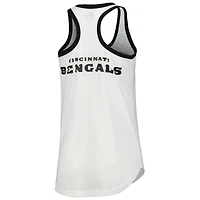 Women's G-III 4Her by Carl Banks White Cincinnati Bengals Tater Racerback Tank Top