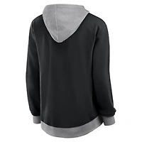 Women's Logo Athletic Black Cincinnati Bengals Hit It French Terry Full-Zip Hoodie