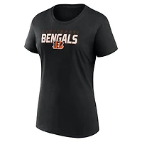 Women's Logo Athletic Black Cincinnati Bengals Lean T-Shirt