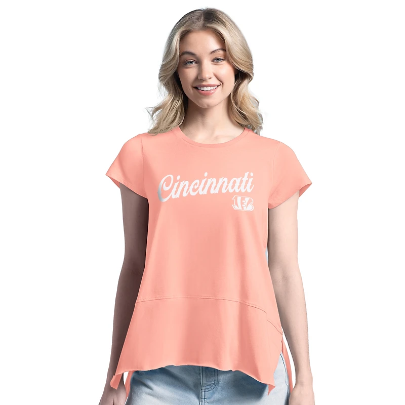 Women's Margaritaville  Light Orange Cincinnati Bengals Gametime Is Paradise T-Shirt