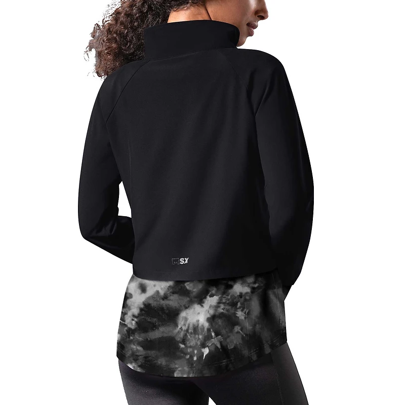 Veste de course à fermeture éclair intégrale MSX by Michael Strahan pour femmes, noire, Cincinnati Bengals Grace Raglan