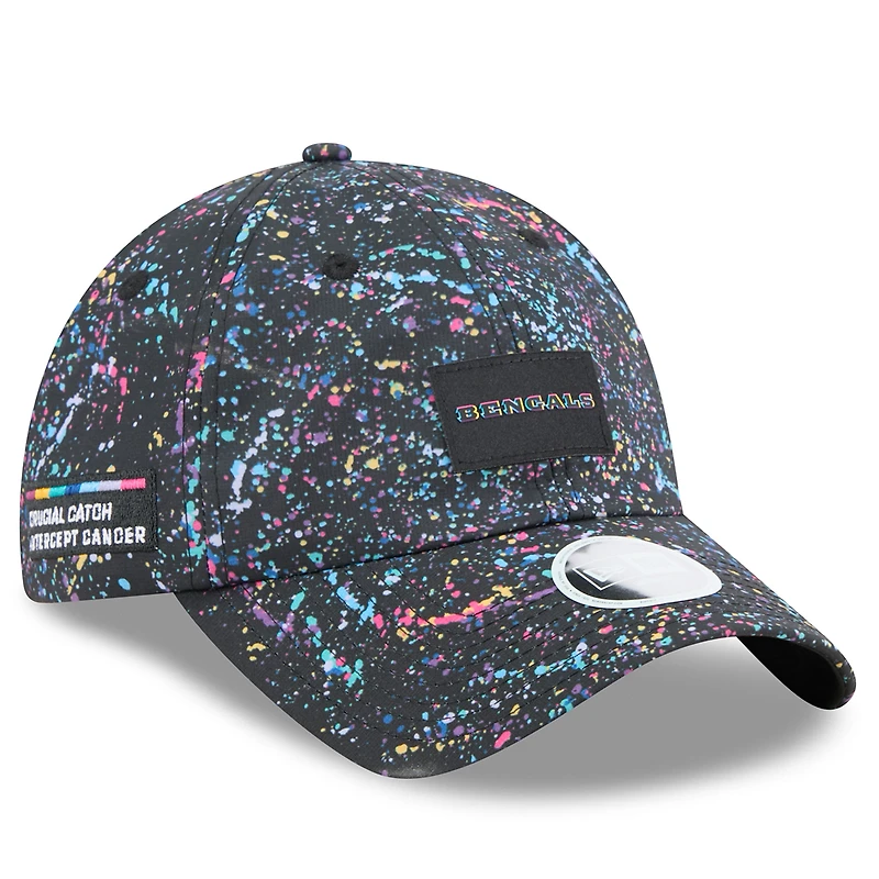 Women's New Era  Black Cincinnati Bengals 2025 NFL Crucial Catch Pony Tail Adjustable Hat