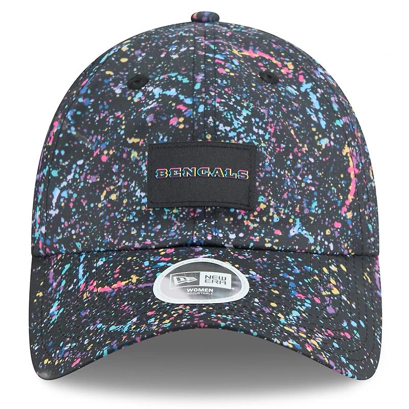 Women's New Era  Black Cincinnati Bengals 2025 NFL Crucial Catch Pony Tail Adjustable Hat
